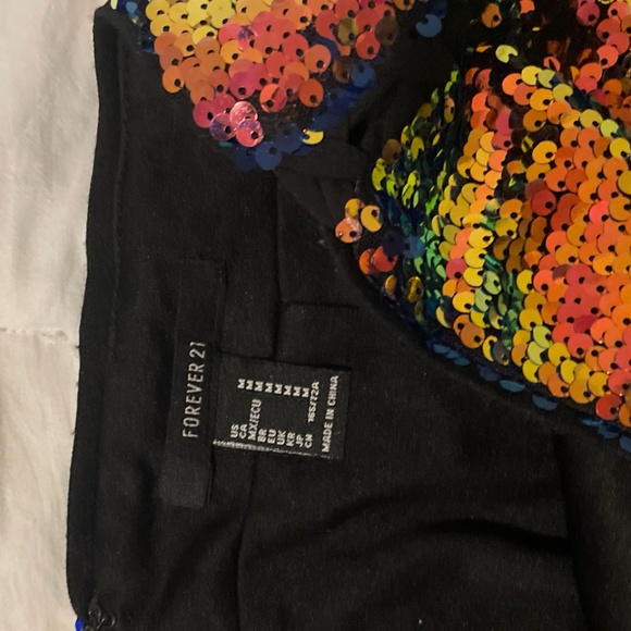 Sequin Glam Party Going Out Sexy Chic Girly Artsy Trendy Baddie Hip Mini Skirt - Picture 4 of 5